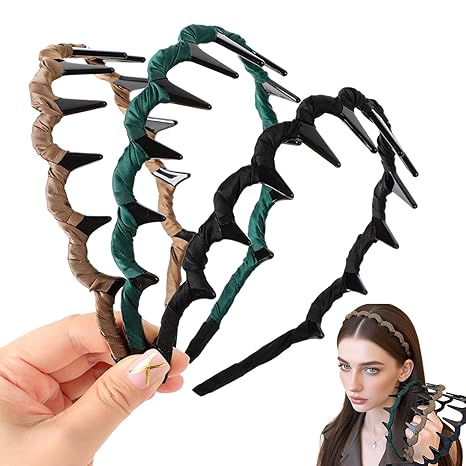 Retro High Skull Pearl Headband,Vintage High Cranium Artificial Pearl Hairband,Hair Hoop Rhinestones for Women,Braided Pearls Headbands with Teeth for Elegant Daily Wear (Satin, 3pcs) - sugar skull flower crown