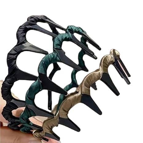 3PCS Retro High Skull Pearl Headband Reversible Headband with Teeth High Cranium Headbands for Women - sugar skull flower crown