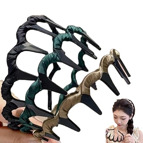 3PCS Vintage High Cranium Retro Headbands with Anti-Slip Teeth - Elegant Faux Hairbands for Weddings, Parties, and Daily Wear - Comfortable Women's Hair Accessories - sugar skull flower crown