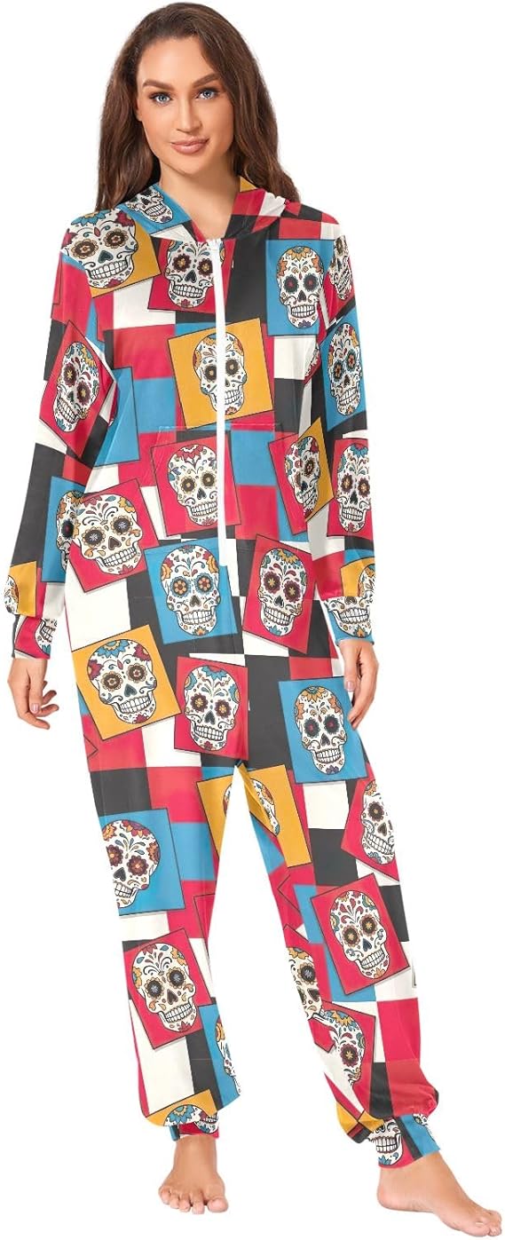 ODAWA - sugar skull pajamas womens
