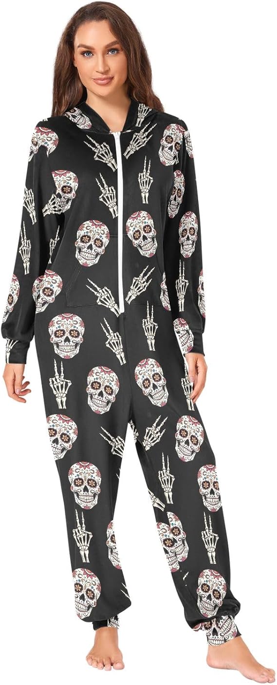 ODAWA - sugar skull pajamas womens