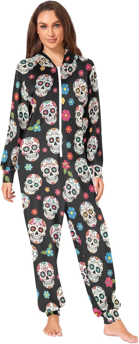 ODAWA - sugar skull pajamas womens