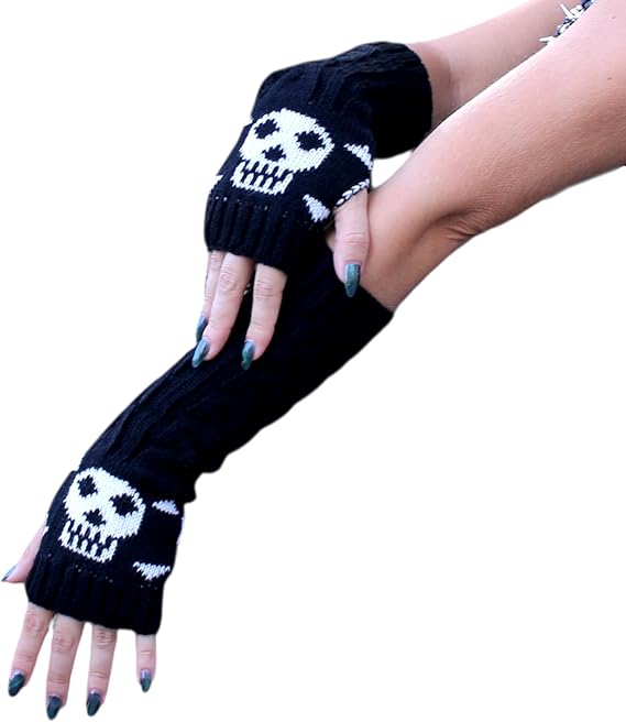 Millennials In Motion - sugar skull winter gloves