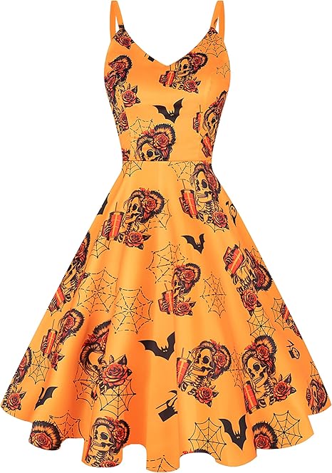 Kingfancy - sugar skull dress womens
