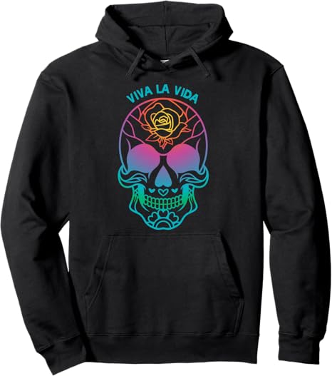 Cinco De Mayo Colorful Floral Sugar Skulls - sugar skull hoodie mens