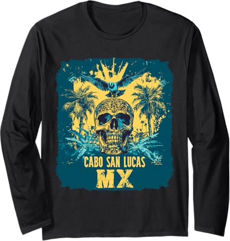 Crazy Fun Designs Gifts - Travel - sugar skull long sleeve shirt mens