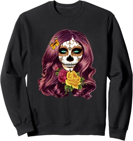 Atteestude - sugar skull sweatshirt womens