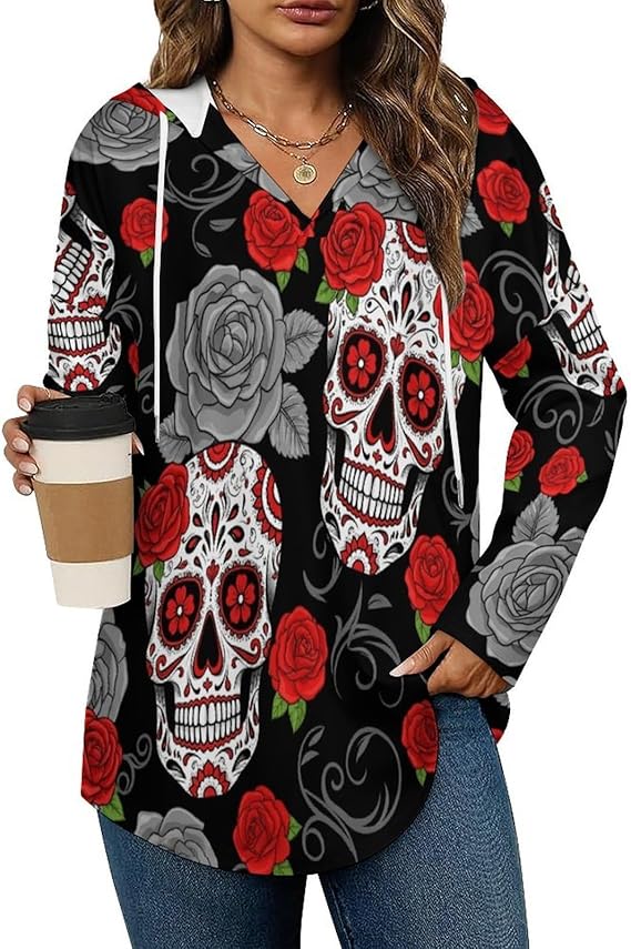 MEIKKO - sugar skull hoodie mens