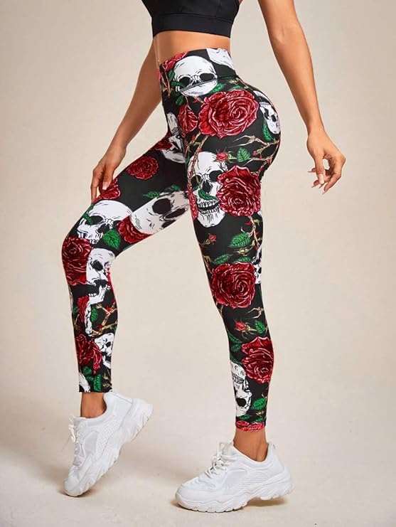 Generic - sugar skull leggings for women