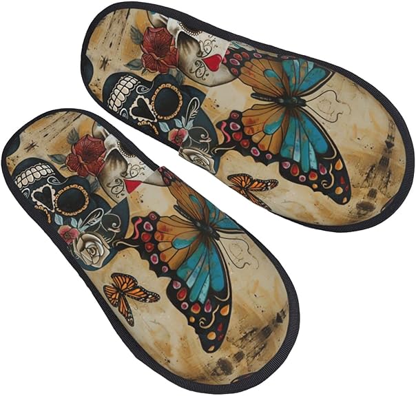 DRTGEDS - sugar skull slippers womens