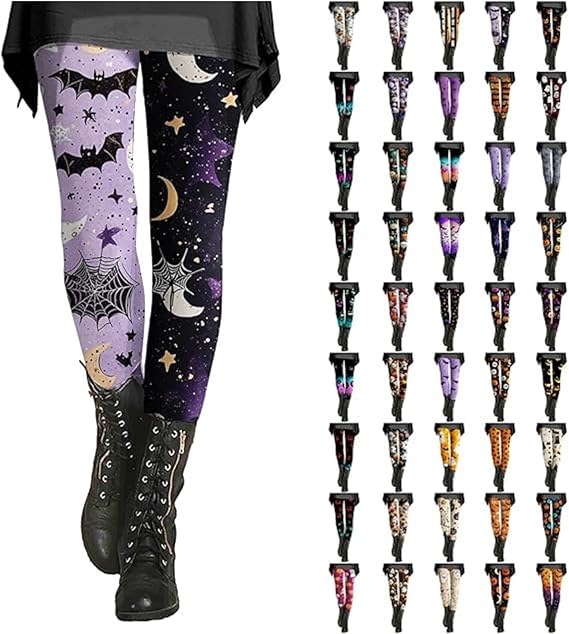 KWJOGTAQ - sugar skull leggings for women