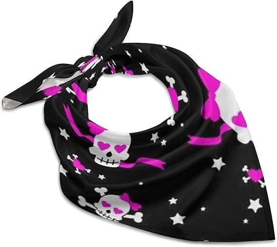 Bandana Scarf Handkerchief Multi-Purpose Party Outdoor Square Scarf Headwear - sugar skull flower crown