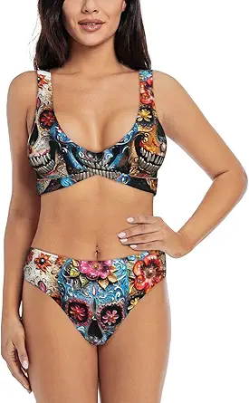 MyPiky - sugar skull bikini set