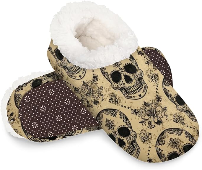 YPPAHHHH - sugar skull slippers womens