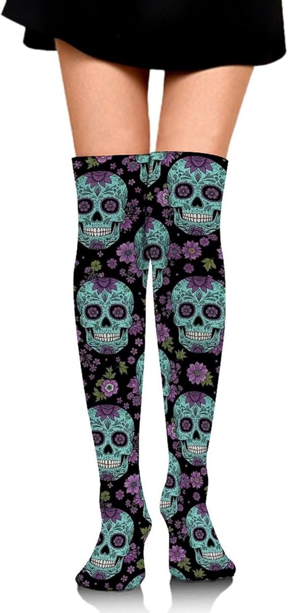 Meaudiwes - sugar skull boots for women