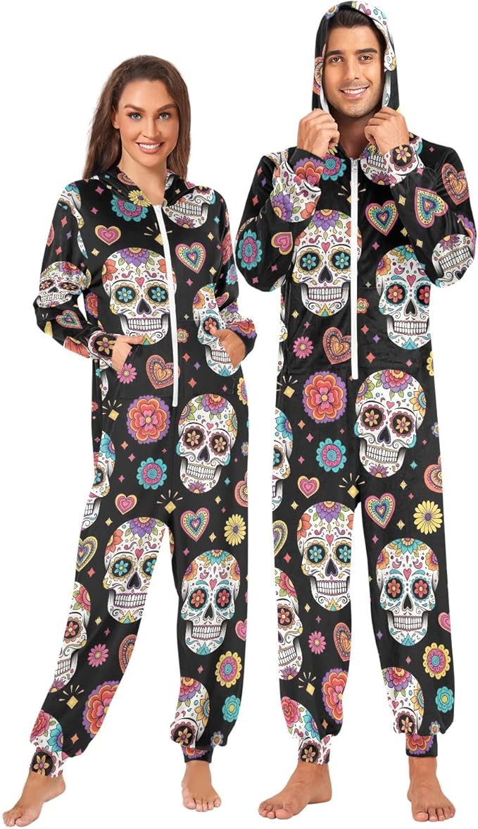 ODAWA - sugar skull pajamas womens