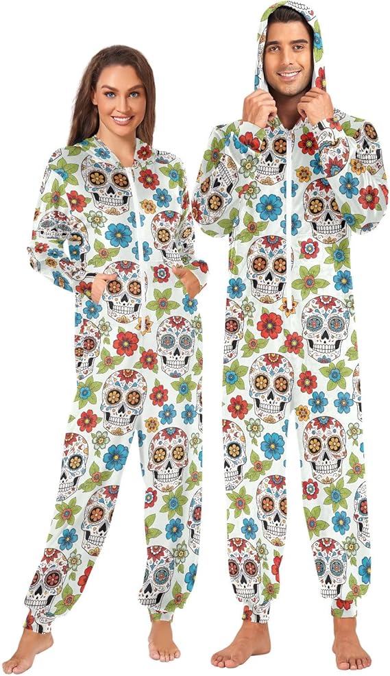 ODAWA - sugar skull pajamas womens
