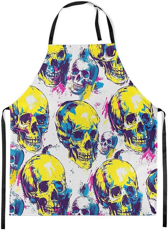 Erosebridal Nutcracker Apron Soldier Adjustable Waterproof Apron for Waitress Waiter Chef Xmas Holiday Christmas - sugar skull apron for women