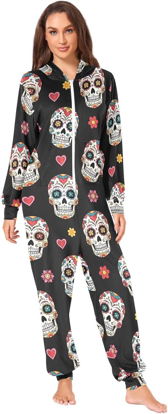 ODAWA - sugar skull pajamas womens