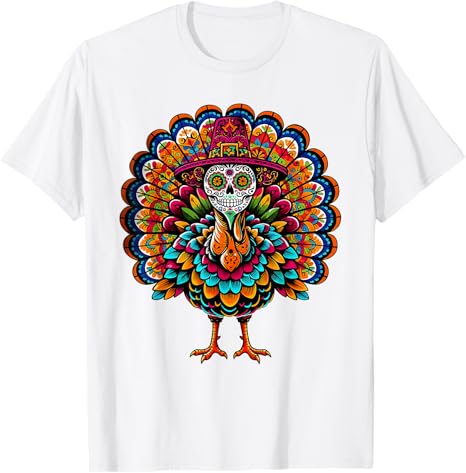 Sugar Skull Turkey Thanksgiving Pilgrim Hat Shirts - sugar skull beanie