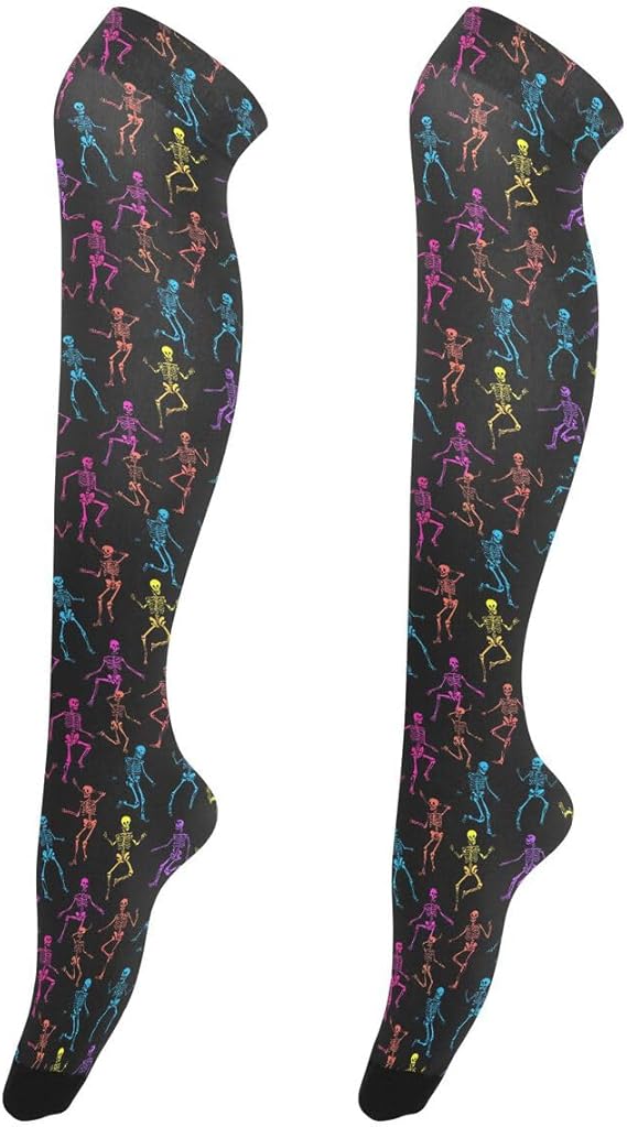 ALAZA - sugar skull socks womens