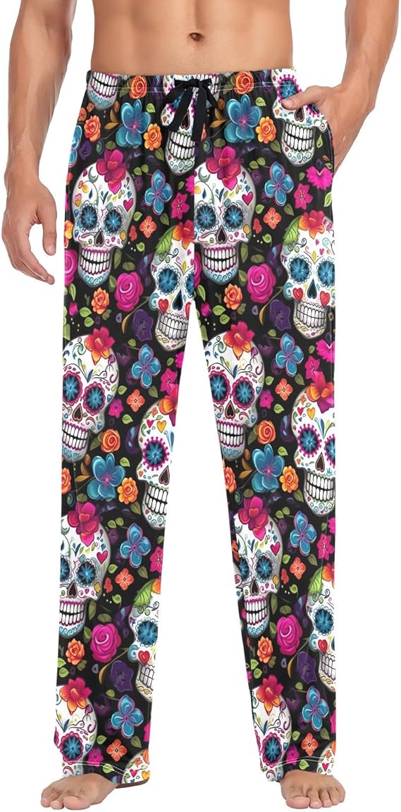 CHIFIGNO - sugar skull pajamas womens