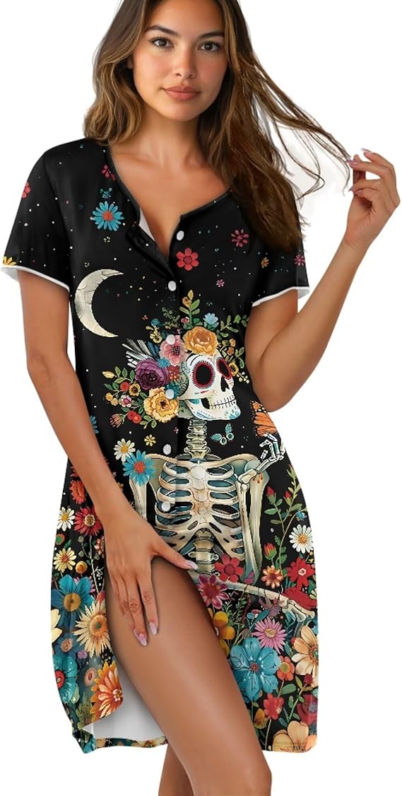 Cjfognsoa - sugar skull dress womens