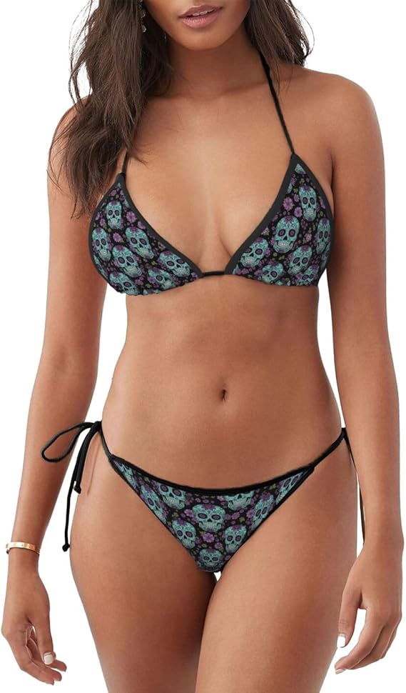 Meaudiwes - sugar skull bikini set
