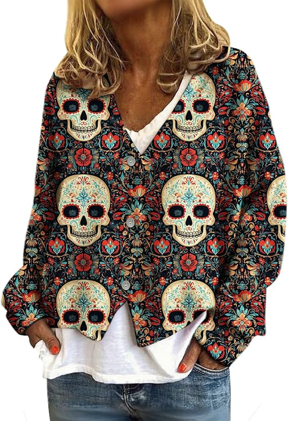 Xernbit - sugar skull boots for women