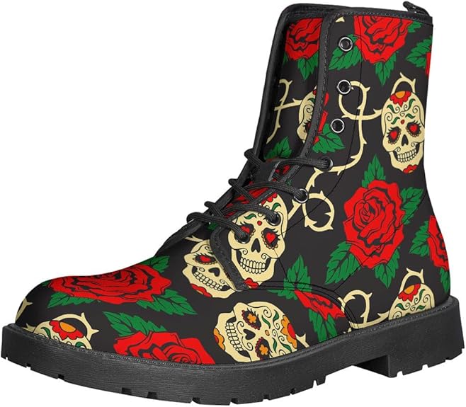 Custom - sugar skull boots for women