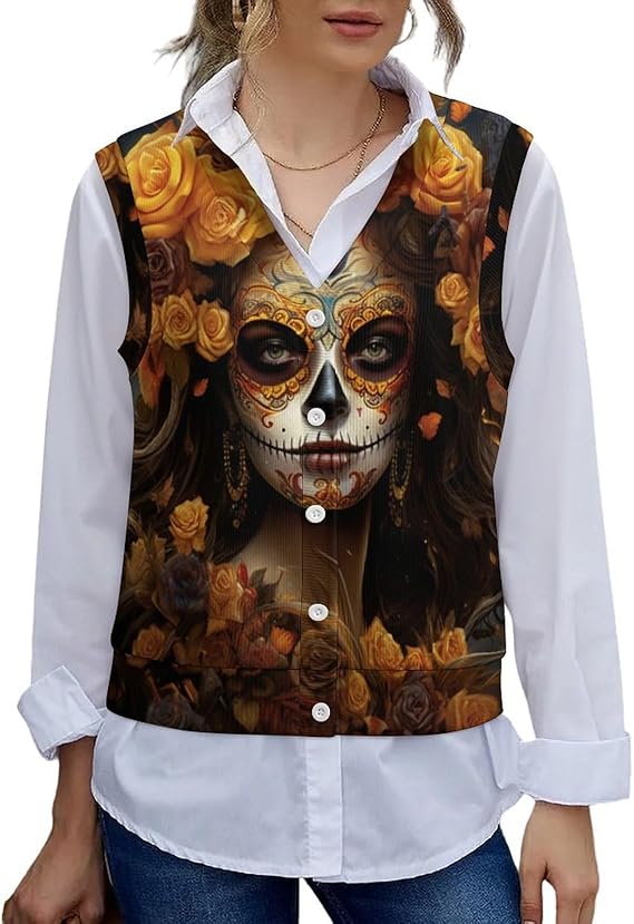 QIPVEKR - sugar skull boots for women