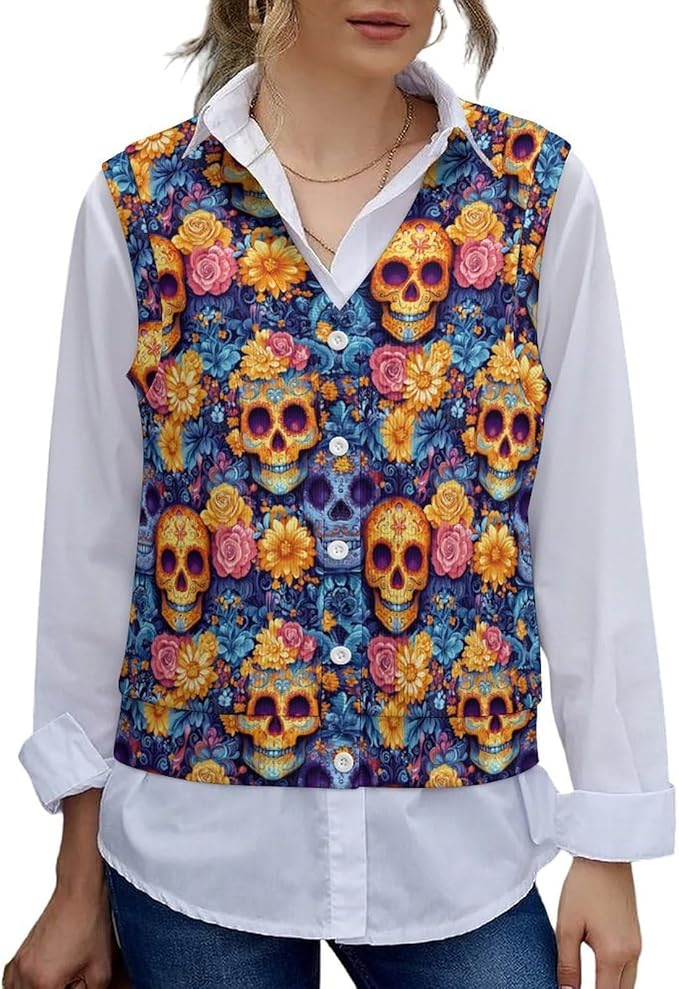 QIPVEKR - sugar skull boots for women