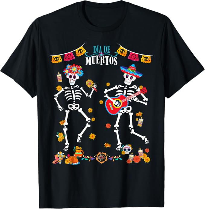 Dia De Los Muertos Mexico Day Of The Dead T Shirts - sugar skull long sleeve shirt mens