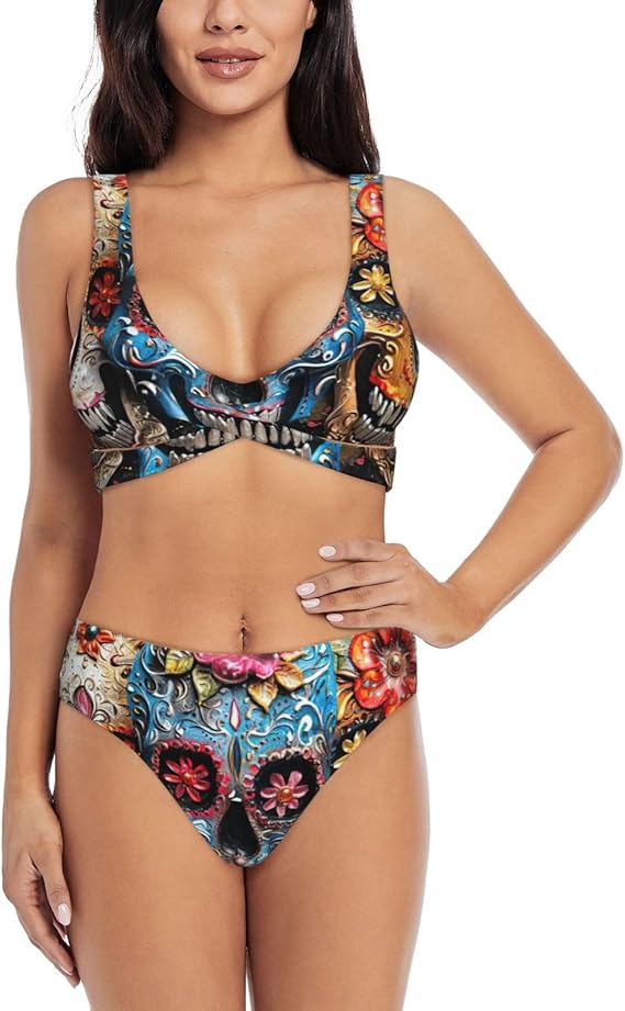 LXqlSS - sugar skull bikini set