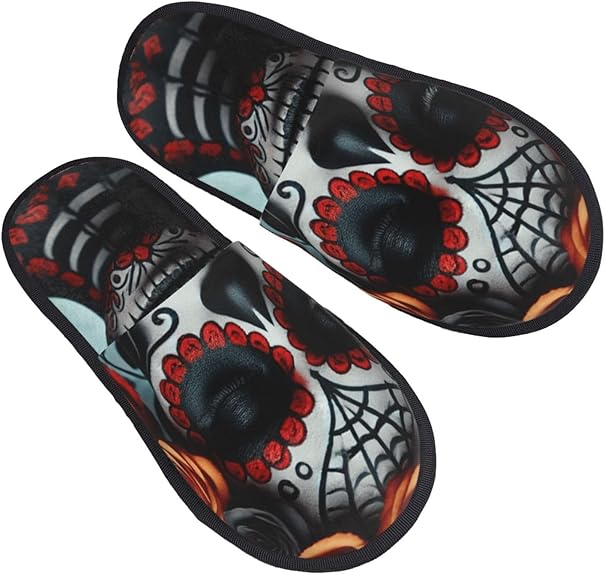 Augenstern - sugar skull slippers womens