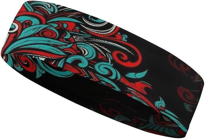 Running Headband Men Non Slip Workout Sweatbands Adjustable Sports Headbands - sugar skull flower crown