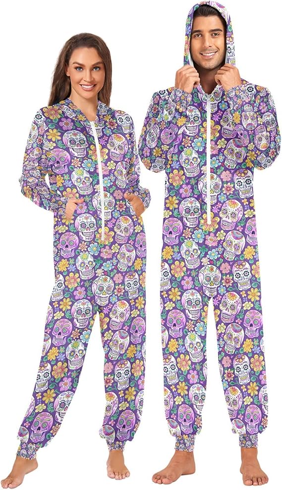 Wudan - sugar skull pajamas womens