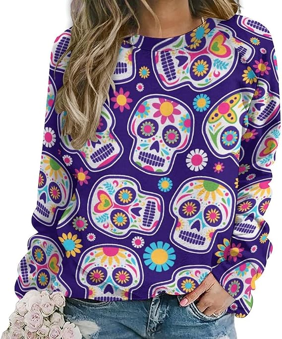 DUMIERTKL - sugar skull boots for women