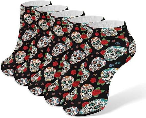 SESLFLKPJK - sugar skull slippers womens