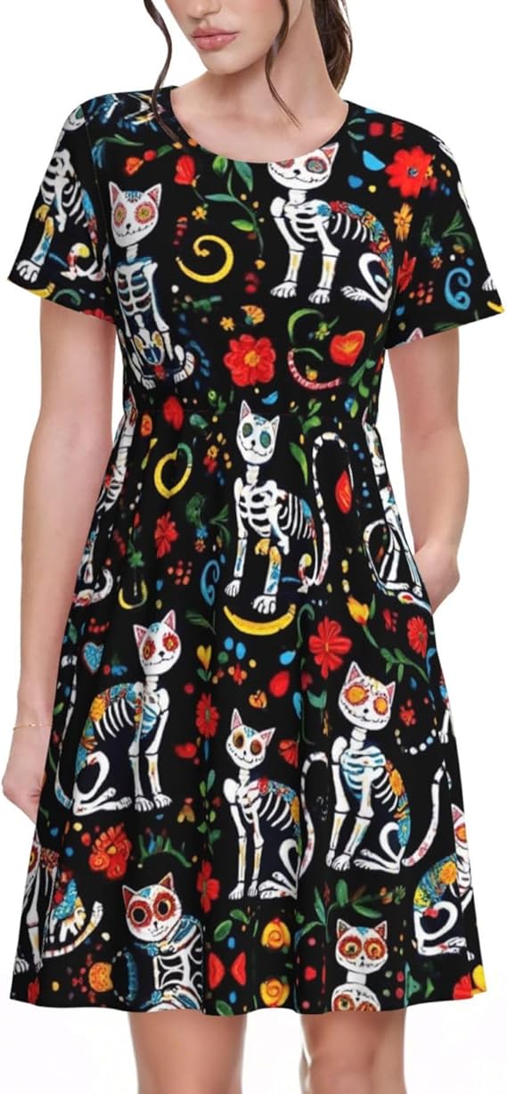 ZAKAFUCH - sugar skull dress womens