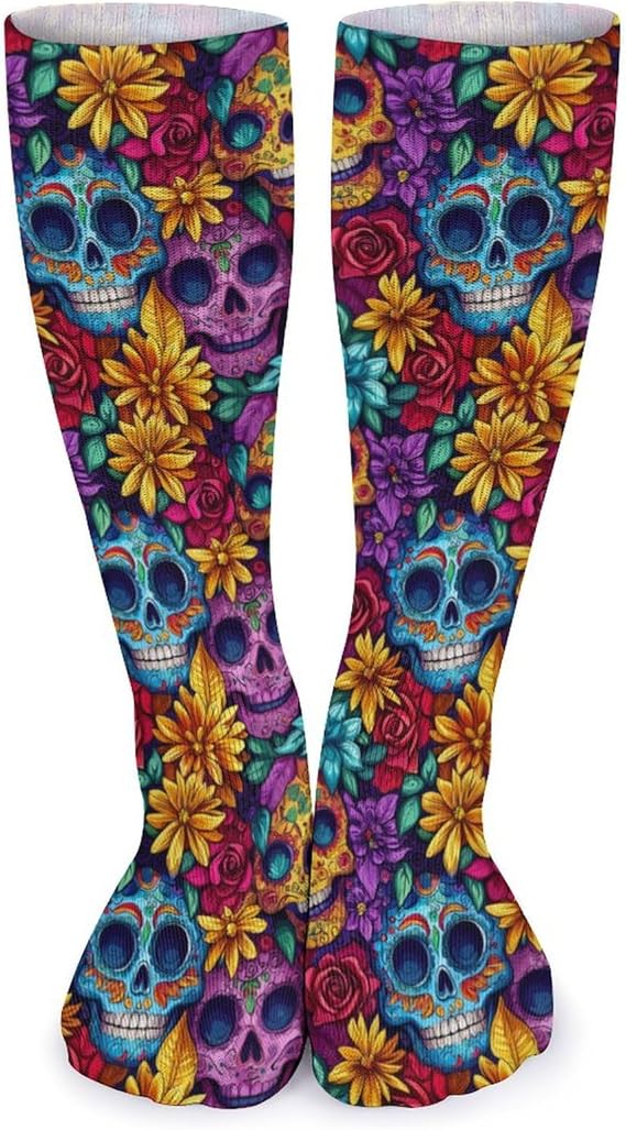 QIPVEKR - sugar skull boots for women
