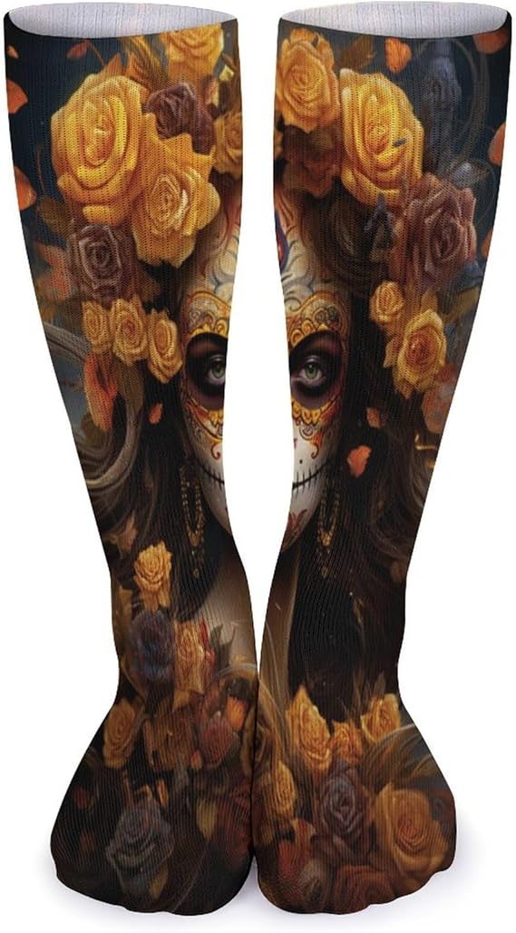 QIPVEKR - sugar skull boots for women