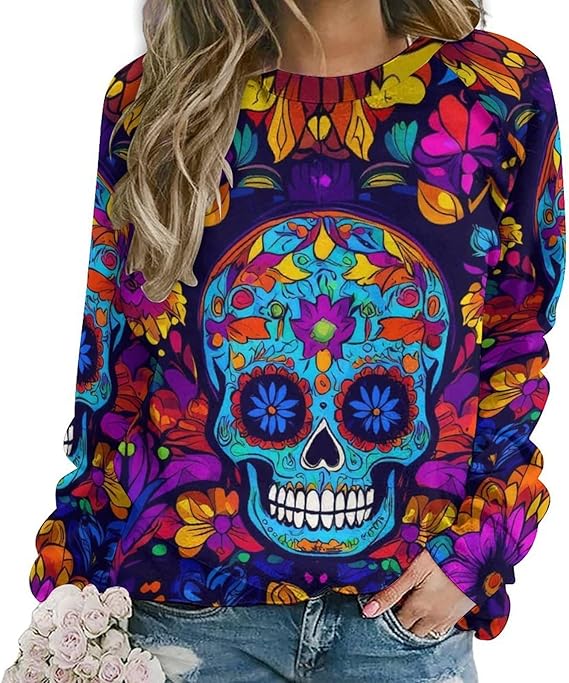 PWAOWU - sugar skull boots for women