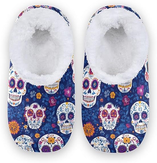 Umidedor - sugar skull slippers womens