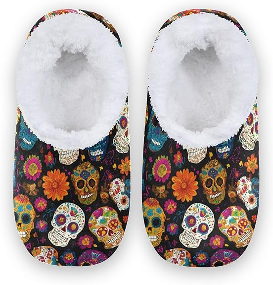 Umidedor - sugar skull slippers womens