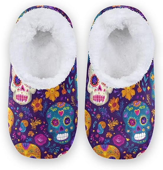 Umidedor - sugar skull slippers womens