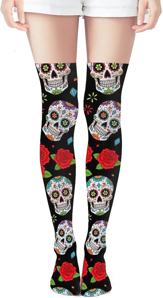 LITPUZC - sugar skull boots for women
