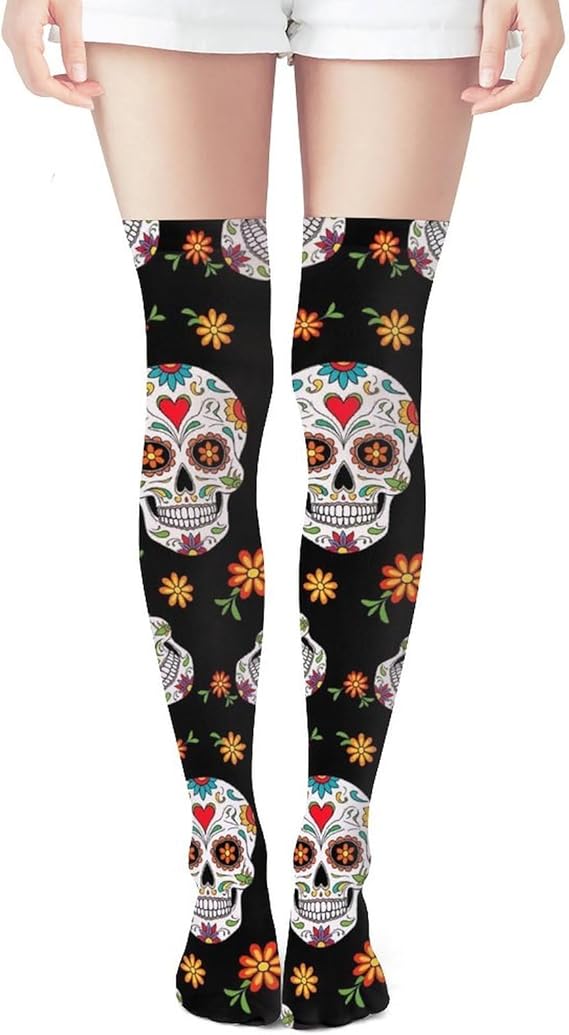 LITPUZC - sugar skull boots for women