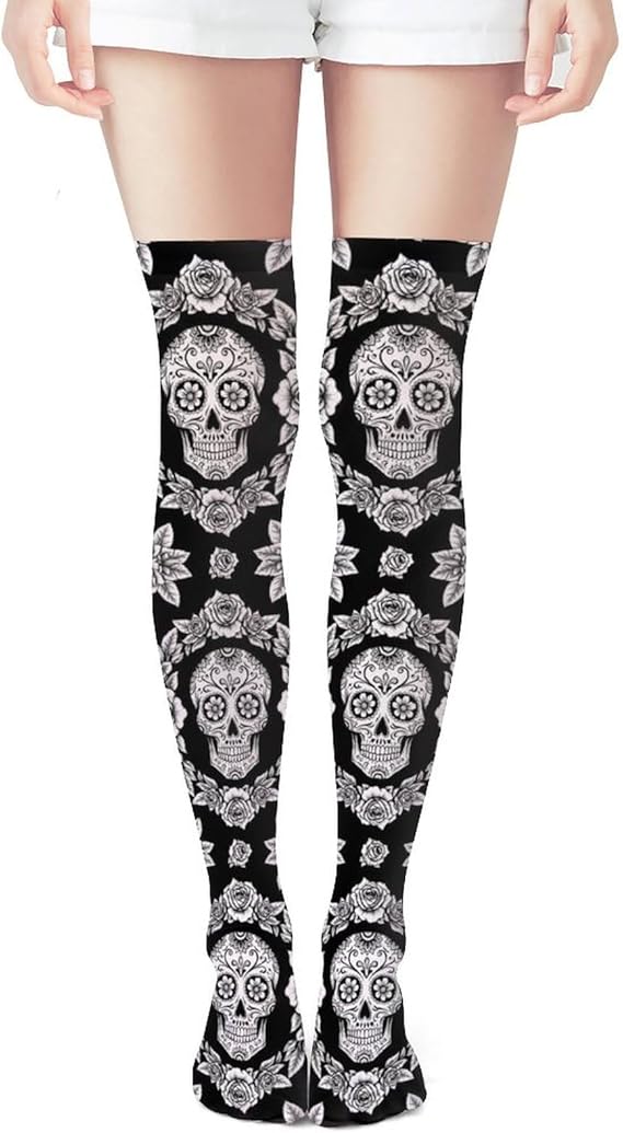 LITPUZC - sugar skull boots for women