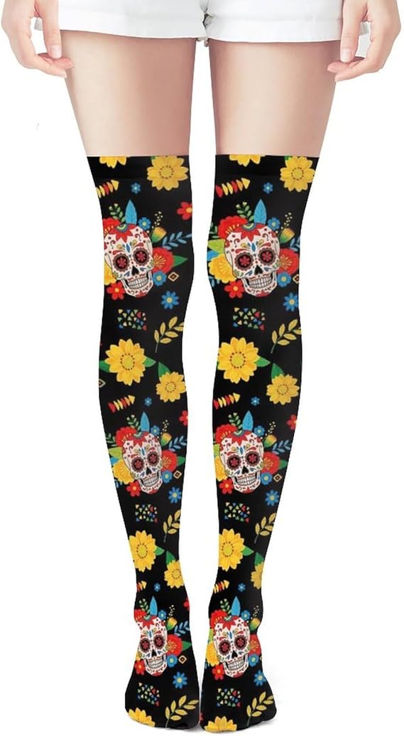 LITPUZC - sugar skull boots for women